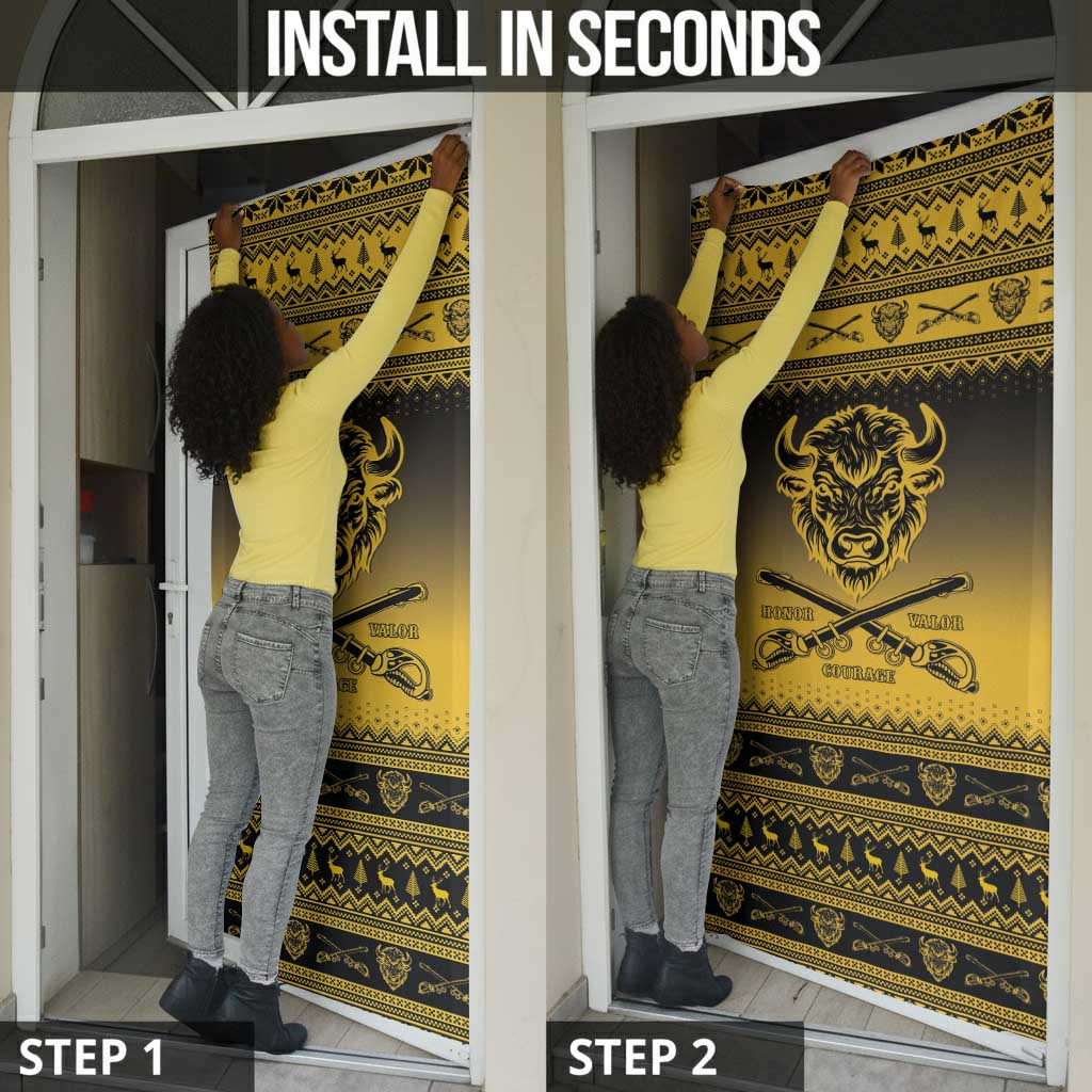 Buffalo Soldiers Christmas Door Cover 10th Cavalry Regiment