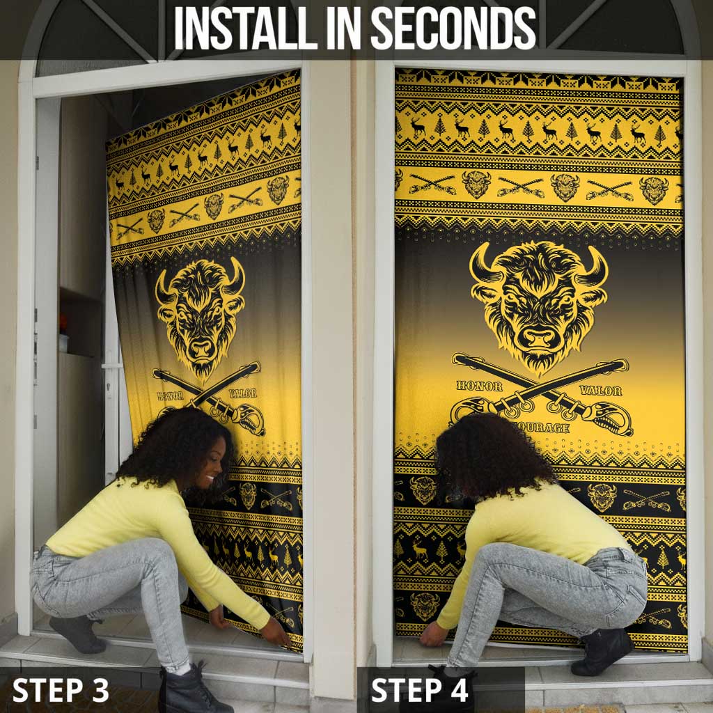 Buffalo Soldiers Christmas Door Cover 10th Cavalry Regiment