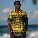 Afro Christmas Buffalo Soldiers Hawaiian Shirt 10th Cavalry Regiment - African Pride
