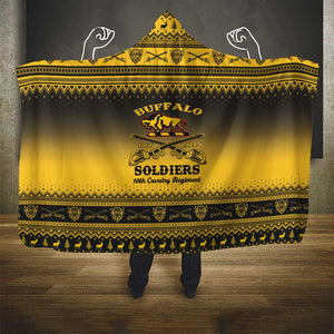 Afro Christmas Buffalo Soldiers Hooded Blanket 10th Cavalry Regiment - African Pride