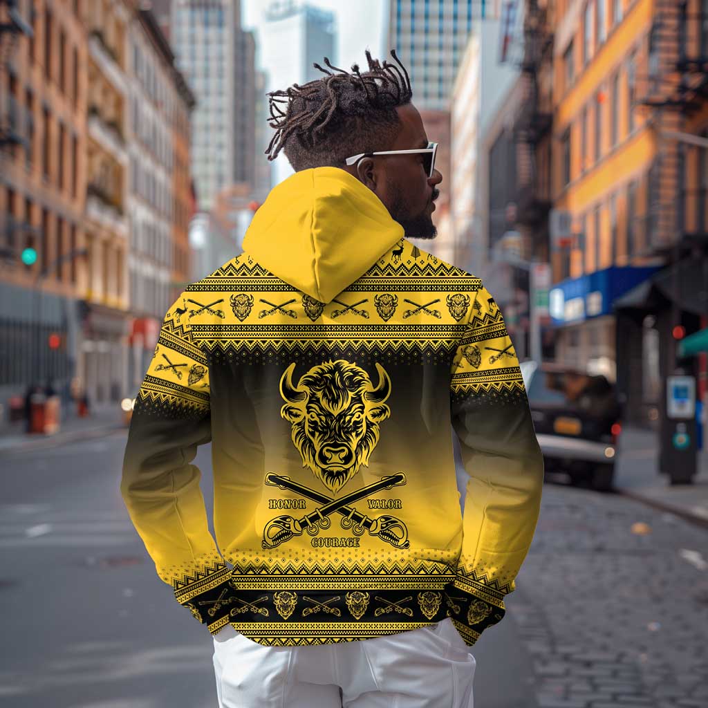 Afro Christmas Buffalo Soldiers Hoodie 10th Cavalry Regiment - African Pride