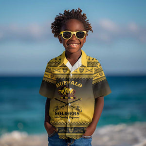 Afro Christmas Buffalo Soldiers Kid Hawaiian Shirt 10th Cavalry Regiment - African Pride