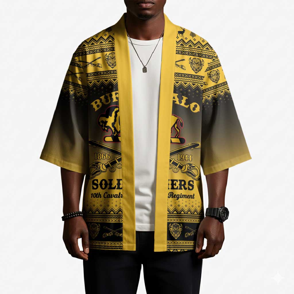 Buffalo Soldiers Christmas Kimono 10th Cavalry Regiment