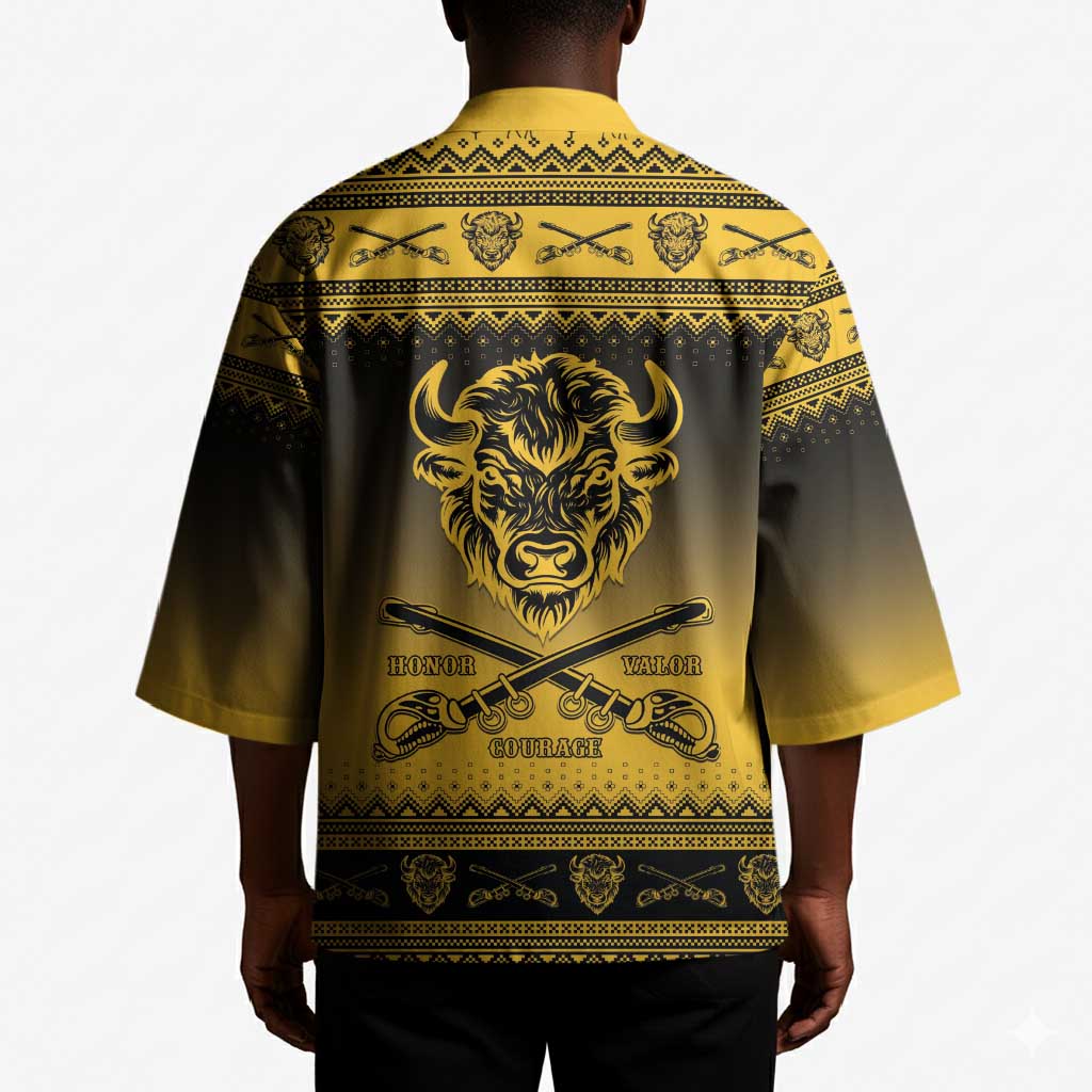 Buffalo Soldiers Christmas Kimono 10th Cavalry Regiment