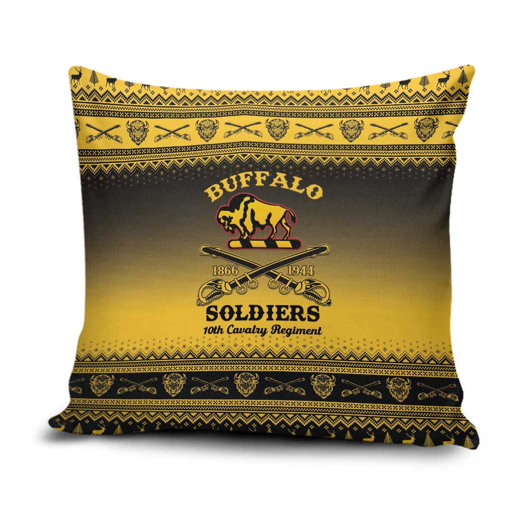 Buffalo Soldiers Christmas Pillow Cover 10th Cavalry Regiment