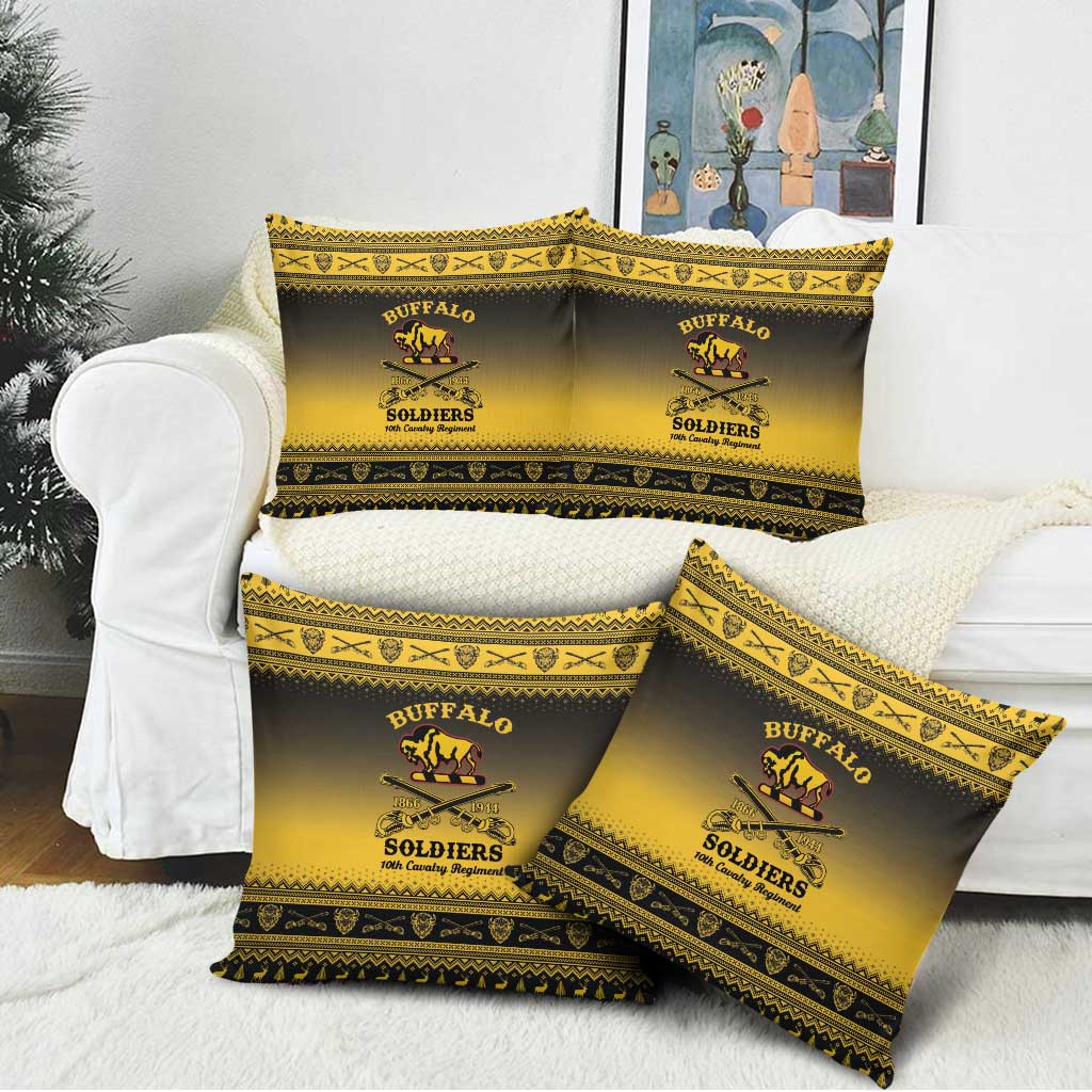 Buffalo Soldiers Christmas Pillow Cover 10th Cavalry Regiment