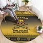 Afro Christmas Buffalo Soldiers Round Carpet 10th Cavalry Regiment - African Pride