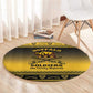 Afro Christmas Buffalo Soldiers Round Carpet 10th Cavalry Regiment - African Pride