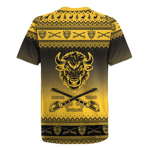 Afro Christmas Buffalo Soldiers Rugby Jersey 10th Cavalry Regiment - African Pride