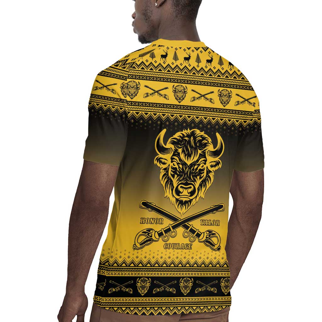 Afro Christmas Buffalo Soldiers Rugby Jersey 10th Cavalry Regiment - African Pride