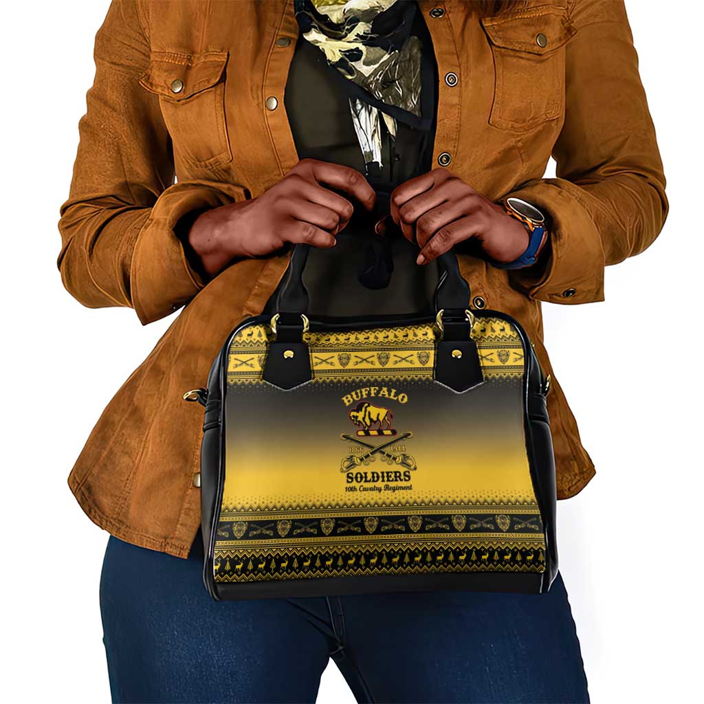 Afro Christmas Buffalo Soldiers Shoulder Handbag 10th Cavalry Regiment - African Pride