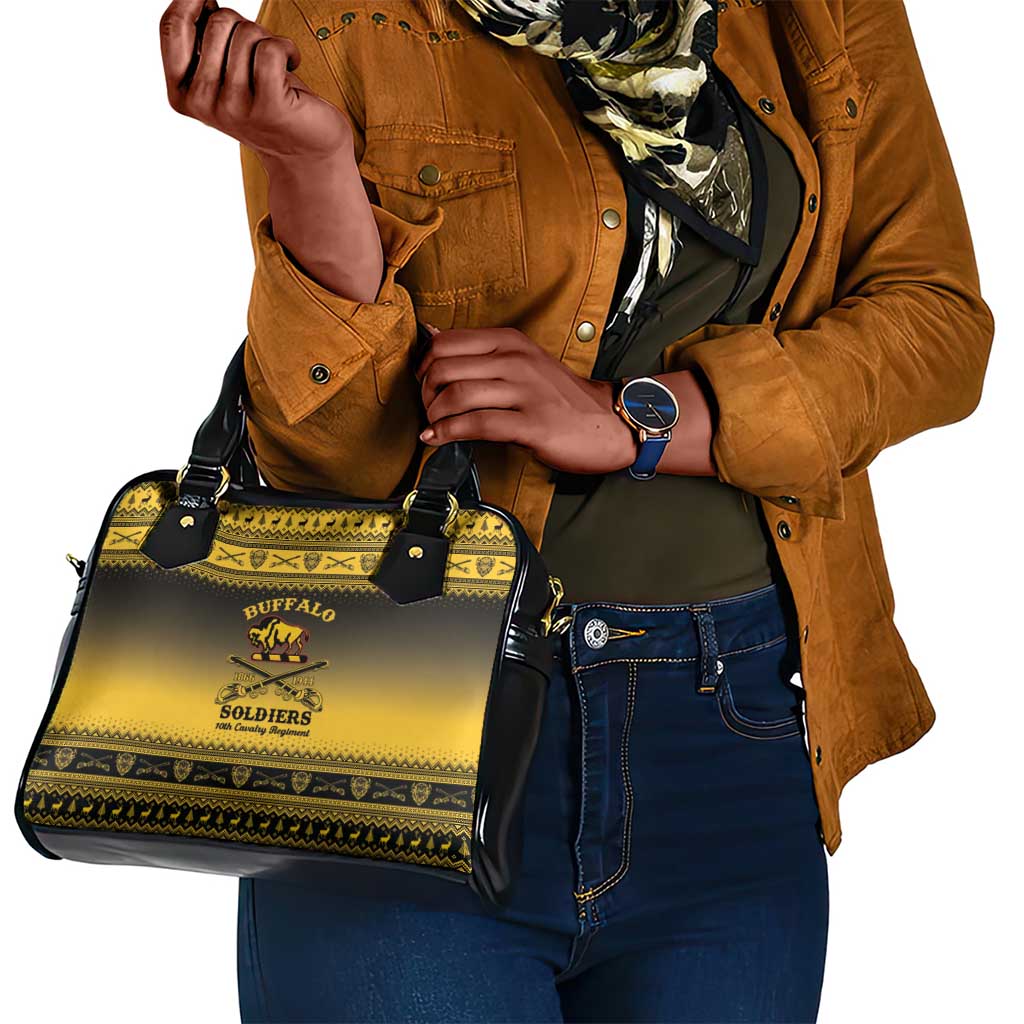 Afro Christmas Buffalo Soldiers Shoulder Handbag 10th Cavalry Regiment - African Pride