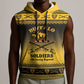 Afro Christmas Buffalo Soldiers Sleeveless Hoodie 10th Cavalry Regiment - African Pride