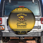 Afro Christmas Buffalo Soldiers Spare Tire Cover 10th Cavalry Regiment - African Pride
