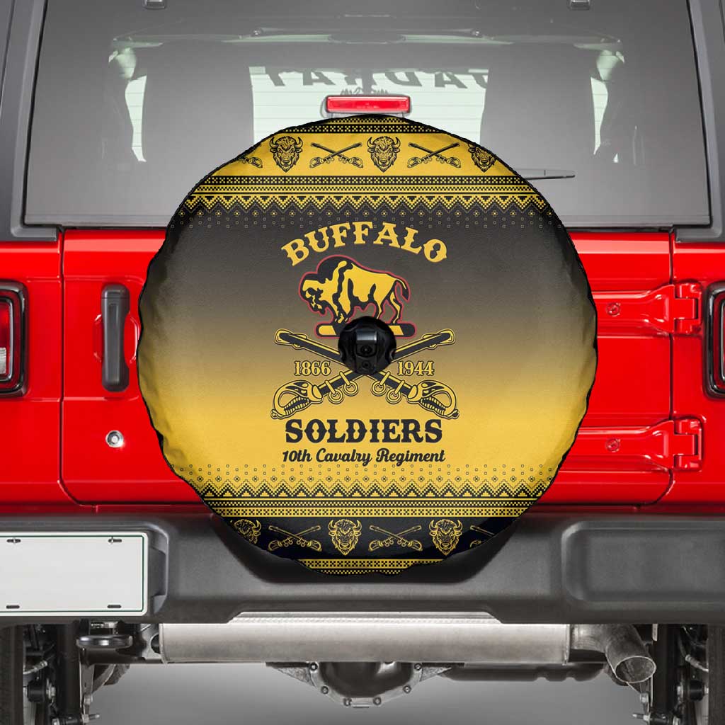 Afro Christmas Buffalo Soldiers Spare Tire Cover 10th Cavalry Regiment - African Pride