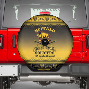 Afro Christmas Buffalo Soldiers Spare Tire Cover 10th Cavalry Regiment - African Pride
