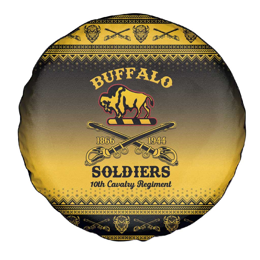 Afro Christmas Buffalo Soldiers Spare Tire Cover 10th Cavalry Regiment - African Pride