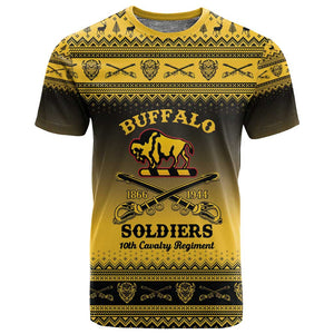 Afro Christmas Buffalo Soldiers T shirt 10th Cavalry Regiment - African Pride