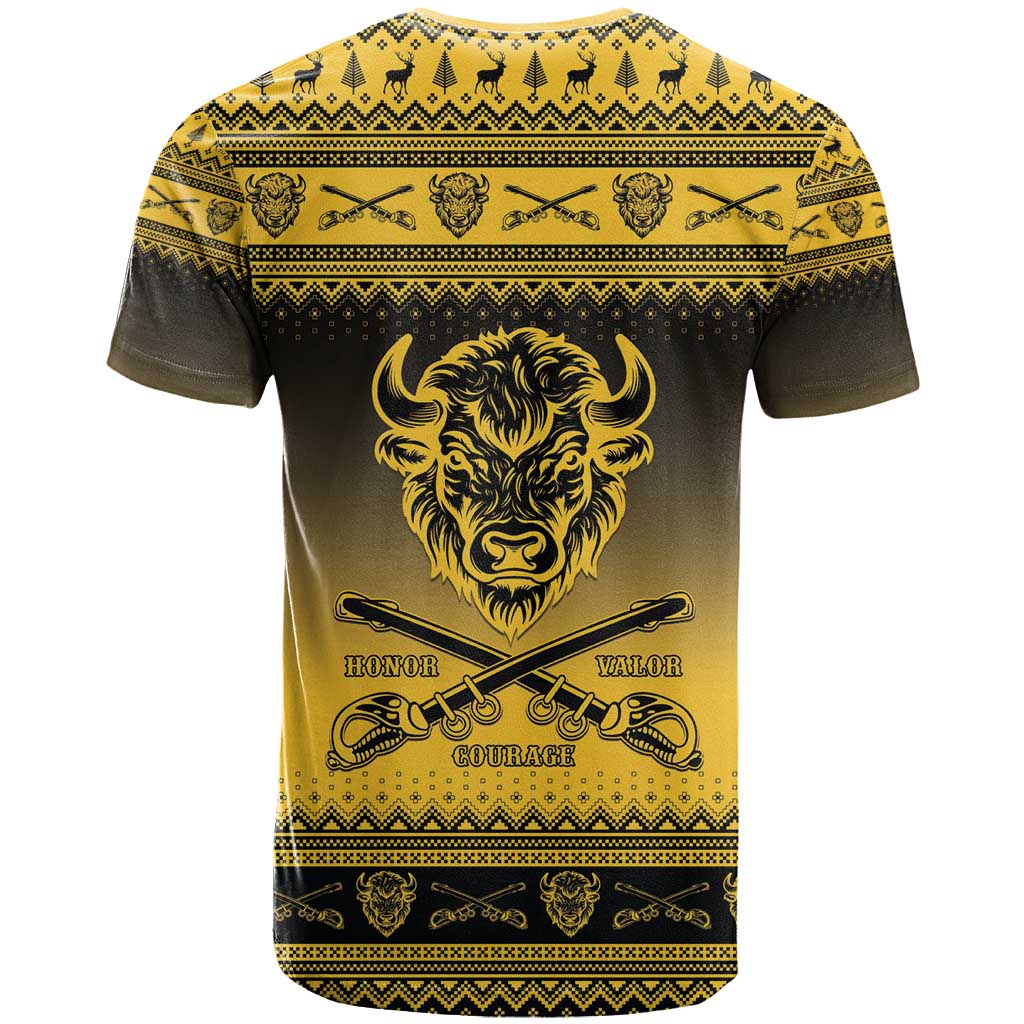 Afro Christmas Buffalo Soldiers T shirt 10th Cavalry Regiment - African Pride