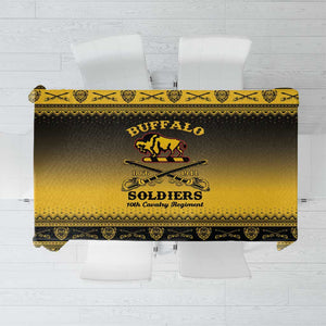 Afro Christmas Buffalo Soldiers Tablecloth 10th Cavalry Regiment - African Pride