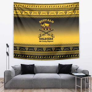 Afro Christmas Buffalo Soldiers Tapestry 10th Cavalry Regiment - African Pride