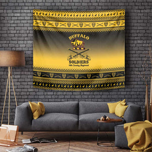 Afro Christmas Buffalo Soldiers Tapestry 10th Cavalry Regiment - African Pride