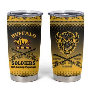 Afro Christmas Buffalo Soldiers Tumbler Cup 10th Cavalry Regiment - African Pride