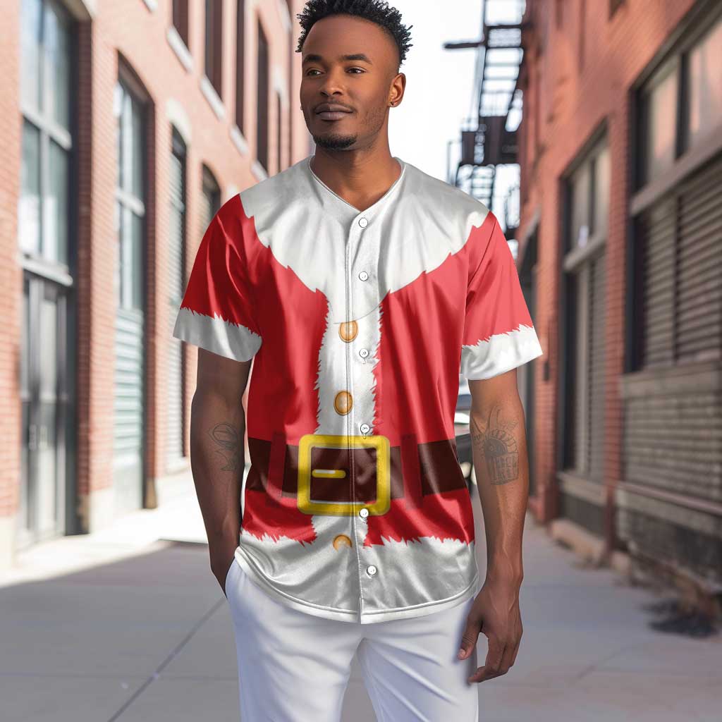 Black Santa Costume Baseball Jersey Christmas Holiday Cosplay - African Pride
