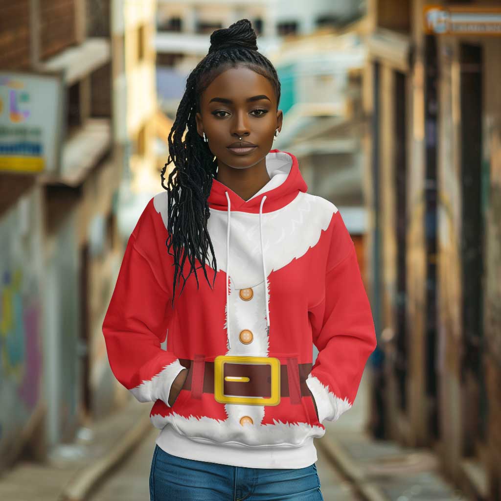 Black Santa Costume Hoodie Christmas Holiday Cosplay - African Pride