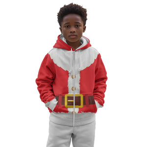 Black Santa Costume Kid Hoodie Christmas Holiday Cosplay - African Pride