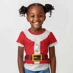 Black Santa Costume Kid T shirt Christmas Holiday Cosplay - African Pride