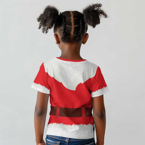 Black Santa Costume Kid T shirt Christmas Holiday Cosplay - African Pride