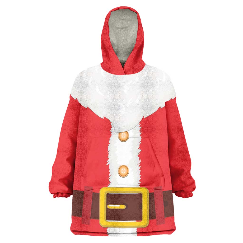 Black Santa Costume Kid Wearable Blanket Hoodie Christmas Holiday Cosplay - African Pride