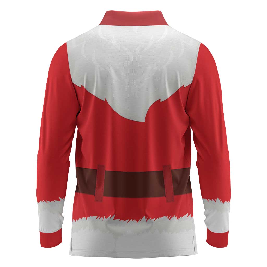 Black Santa Costume Long Sleeve Polo Shirt Christmas Holiday Cosplay - African Pride