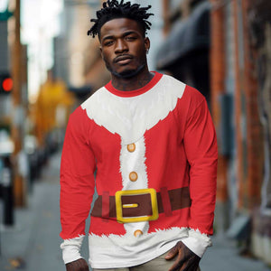 Black Santa Costume Long Sleeve Shirt Christmas Holiday Cosplay - African Pride