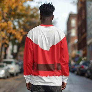 Black Santa Costume Long Sleeve Shirt Christmas Holiday Cosplay - African Pride