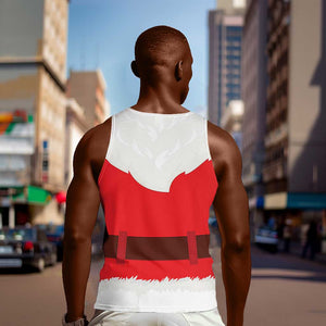 Black Santa Costume Men Tank Top Christmas Holiday Cosplay - African Pride