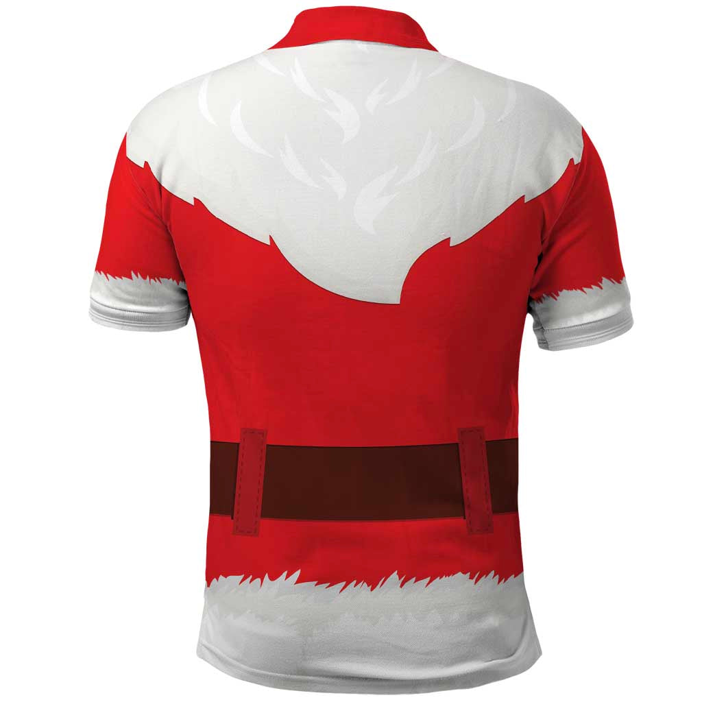 Black Santa Costume Polo Shirt Christmas Holiday Cosplay - African Pride