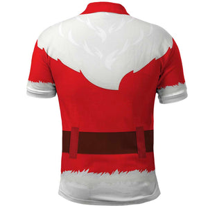 Black Santa Costume Polo Shirt Christmas Holiday Cosplay - African Pride