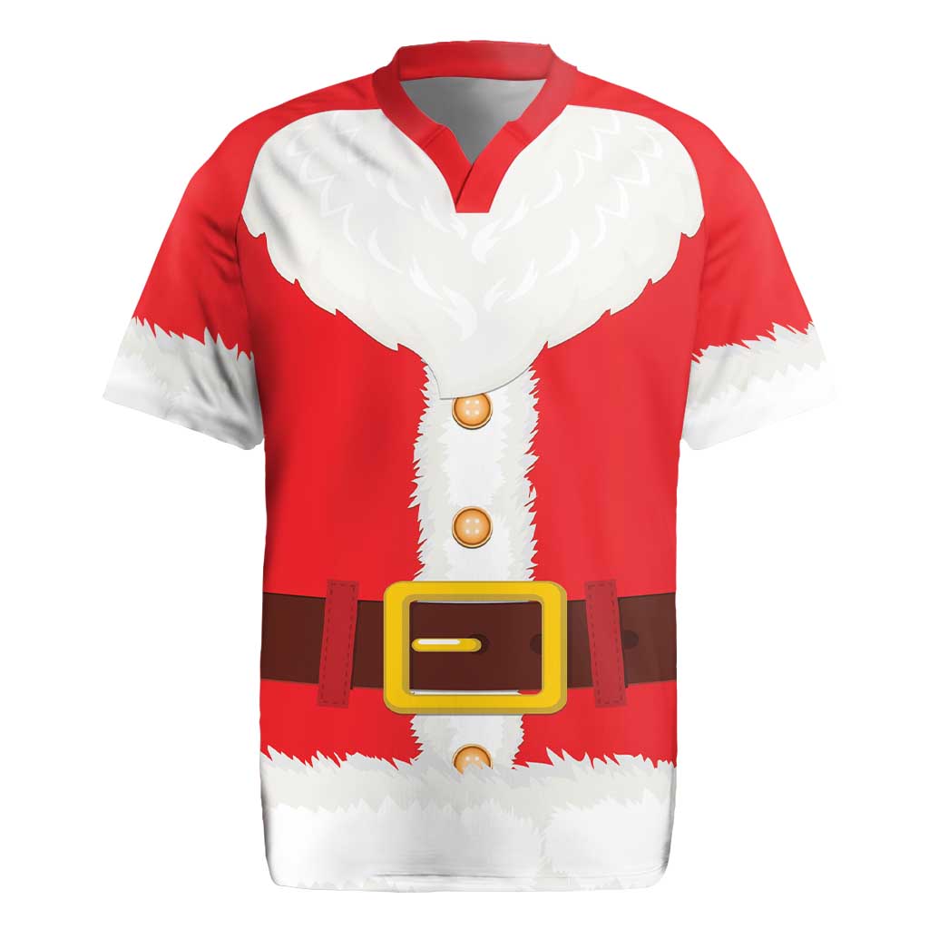 Black Santa Costume Rugby Jersey Christmas Holiday Cosplay - African Pride