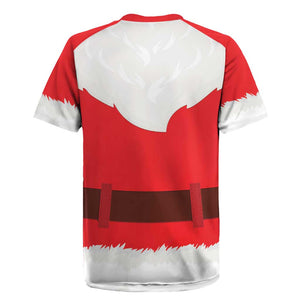 Black Santa Costume Rugby Jersey Christmas Holiday Cosplay - African Pride