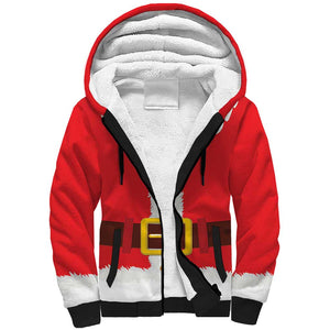 Black Santa Costume Sherpa Hoodie Christmas Holiday Cosplay - African Pride