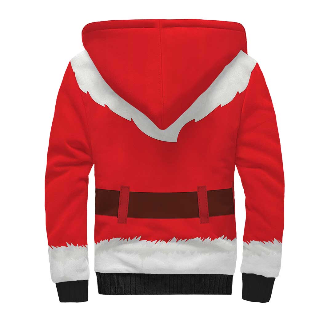 Black Santa Costume Sherpa Hoodie Christmas Holiday Cosplay - African Pride