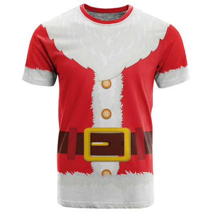Black Santa Costume T shirt Christmas Holiday Cosplay - African Pride