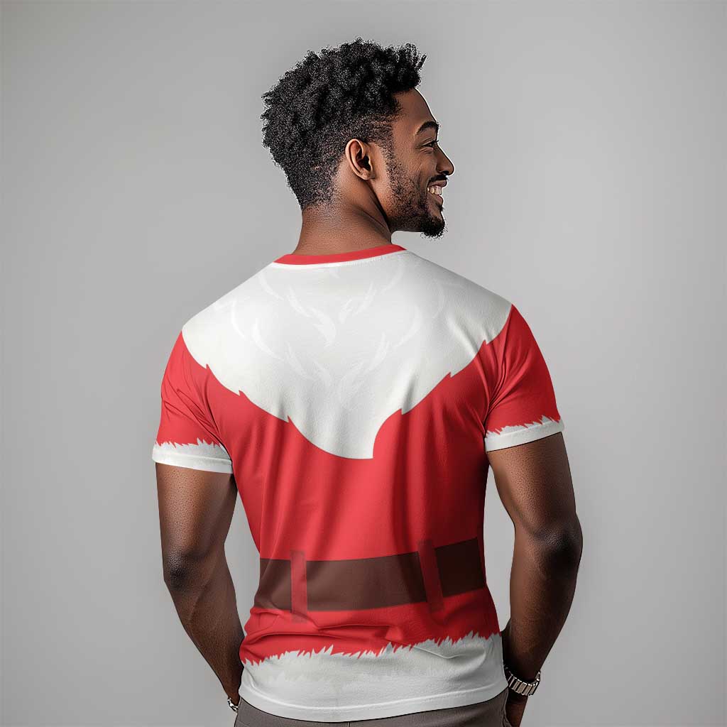 Black Santa Costume T shirt Christmas Holiday Cosplay - African Pride