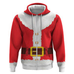 Black Santa Costume Zip Hoodie Christmas Holiday Cosplay - African Pride