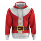 Black Santa Costume Zip Hoodie Christmas Holiday Cosplay - African Pride