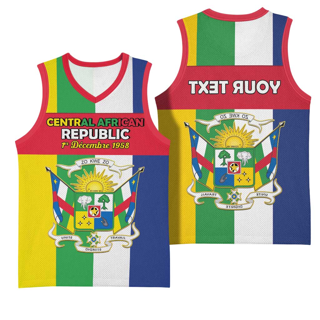 CAR Republic Day Basketball Jersey Zo Kwe Zo - African Pride