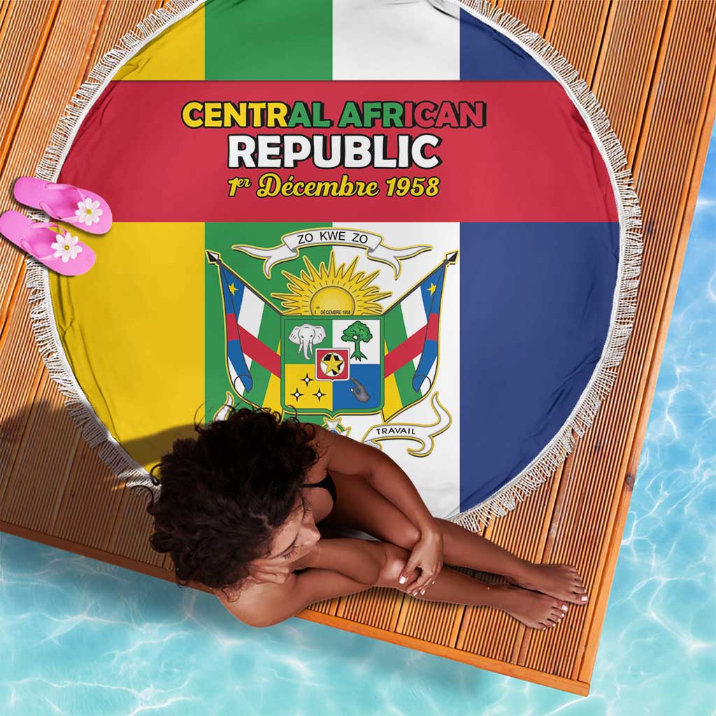 CAR Republic Day Beach Blanket Zo Kwe Zo - African Pride