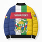 Personalized Central African Republic Bomber Puffer Jacket Happy Republic Day